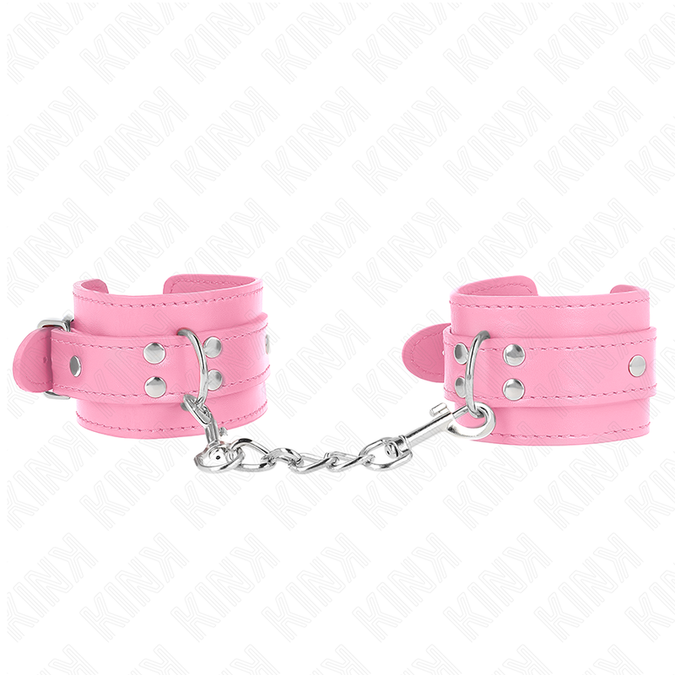 KINK - EENVOUDIGE ROZE VERSTELBARE POLSBANDEN 20-23 CM X 5.5 CM