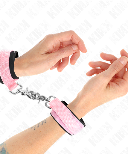 KINK - ADJUSTABLE NEOPRENE WRIST RESTRAINTS PINK ADJUSTABLE 22-34 CM KINK - ADJUSTABLE NEOPRENE WRIST RESTRAINTS PINK ADJUSTABLE 22-34 CM