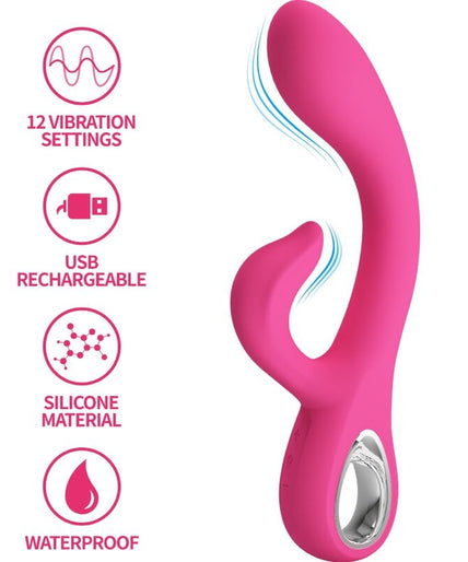 PRETTY LOVE - FRITZ RABBIT VIBRATOR 12 VIBRATIONS PINK PRETTY LOVE - FRITZ RABBIT VIBRATOR 12 VIBRATIONS PINK