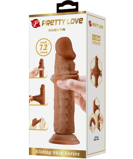 PRETTY LOVE - QUENTIN REALISTIC DILDO 18 CM BROWN PRETTY LOVE - QUENTIN REALISTIC DILDO 18 CM BROWN