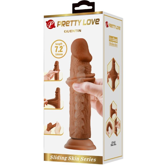 PRETTY LOVE - QUENTIN REALISTISCHE DILDO 18 CM BRUIN