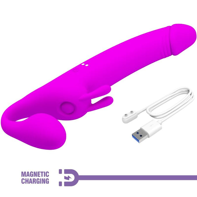 Pretty Love – Zanini Strapless Strap-On 10 Vibrationen Lila