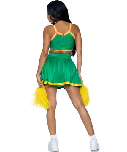 LEG AVENUE - KOSTUUM CHEERLEADER GROEN S/M LEG AVENUE - KOSTUUM CHEERLEADER GROEN S/M
