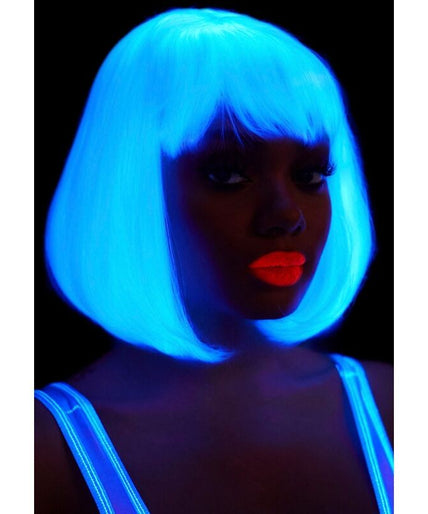 LEG AVENUE - PHOSPHORESCENT BOB CUT WIG WHITE LEG AVENUE - PHOSPHORESCENT BOB CUT WIG WHITE