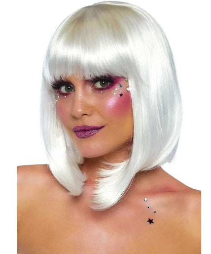 LEG AVENUE - PHOSPHORESCENT BOB CUT WIG WHITE LEG AVENUE - PHOSPHORESCENT BOB CUT WIG WHITE