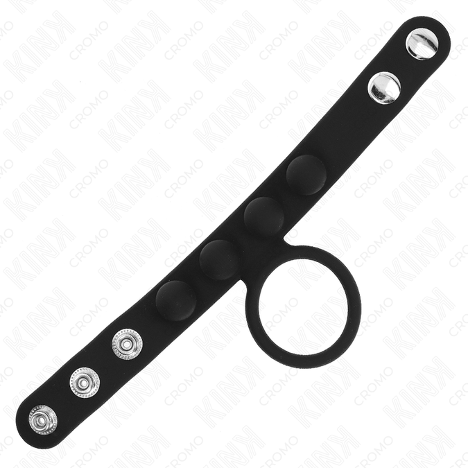 KINK - LEREN PENISRING 3.5 CM MET DRUKSNAVELSLUITING 23 X 2 CM