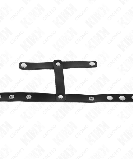 KINK - ADJUSTABLE LEATHER PENIS RING AND BALL DIVIDER STRAP KINK - ADJUSTABLE LEATHER PENIS RING AND BALL DIVIDER STRAP