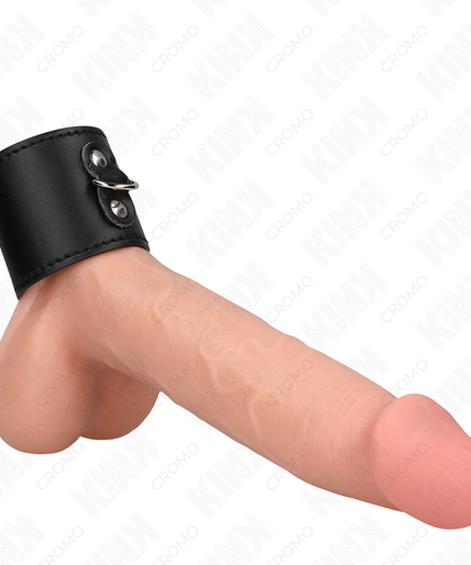 KINK - LEATHER PENIS RING WITH PRESSURE CLOSURE 18 X 5 CM KINK - LEATHER PENIS RING WITH PRESSURE CLOSURE 18 X 5 CM