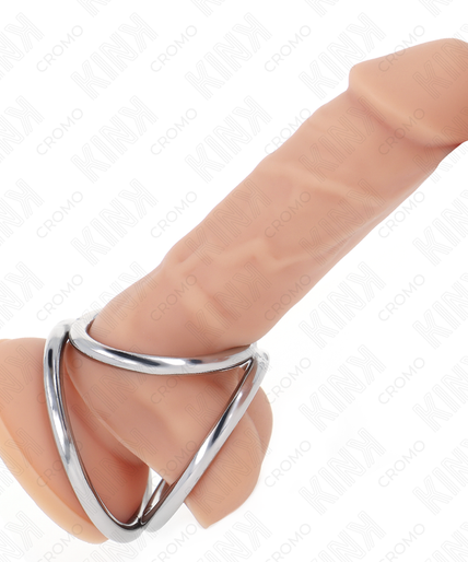 KINK - TRIPLE CHROME METAL PENIS RING 3.2 CM TO 4.5 CM KINK - TRIPLE CHROME METAL PENIS RING 3.2 CM TO 4.5 CM