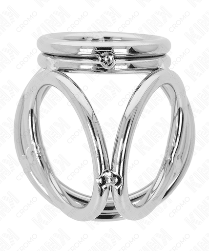 KINK - TRIPLE CHROME METAL PENIS RING 3.8 CM TO 5 CM MODEL 1 KINK - TRIPLE CHROME METAL PENIS RING 3.8 CM TO 5 CM MODEL 1
