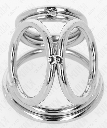 KINK - TRIPLE CHROME METAL PENIS RING 3.8 CM TO 5 CM MODEL 1 KINK - TRIPLE CHROME METAL PENIS RING 3.8 CM TO 5 CM MODEL 1