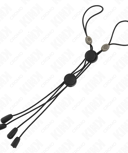 KINK - BLACK DETAIL NIPPLE CLAMPS WITH BLACK ELASTIC KINK - BLACK DETAIL NIPPLE CLAMPS WITH BLACK ELASTIC