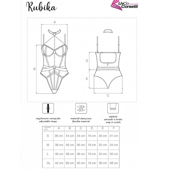 LIVCO CORSETTI FASHION - RUBIKA LC XG079 BODY MET CHOKER ZWART L