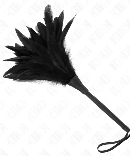 KINK - BLACK MAIDS HORN SHAPED TICKLE CHICKEN FEATHERS 36 CM KINK - BLACK MAIDS HORN SHAPED TICKLE CHICKEN FEATHERS 36 CM