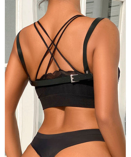 SUBBLIME - 953713 PUNK BONDAGE BELT METAL BUCKLE BLACK ONE SIZE SUBBLIME - 953713 PUNK BONDAGE BELT METAL BUCKLE BLACK ONE SIZE