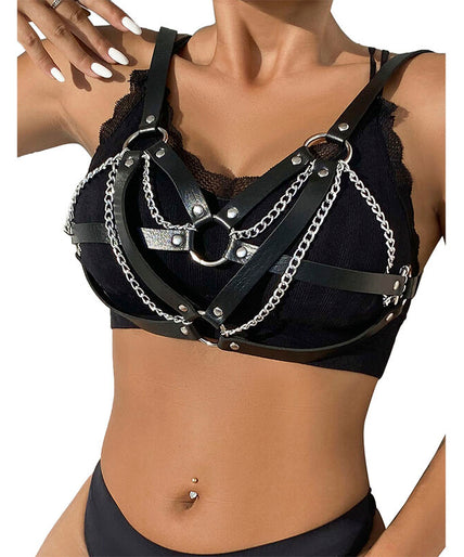 SUBBLIME - 953713 PUNK BONDAGE BELT METAL BUCKLE BLACK ONE SIZE SUBBLIME - 953713 PUNK BONDAGE BELT METAL BUCKLE BLACK ONE SIZE