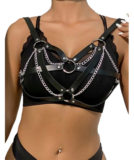 SUBBLIME - 953713 PUNK BONDAGE BELT METAL BUCKLE BLACK ONE SIZE SUBBLIME - 953713 PUNK BONDAGE BELT METAL BUCKLE BLACK ONE SIZE