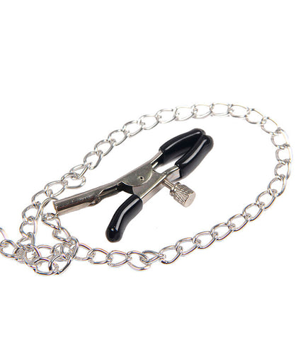 SUBBLIME - 953720 BONDAGE LEATHER STRAP BREAST CLAMPS BLACK ONE SIZE SUBBLIME - 953720 BONDAGE LEATHER STRAP BREAST CLAMPS BLACK ONE SIZE