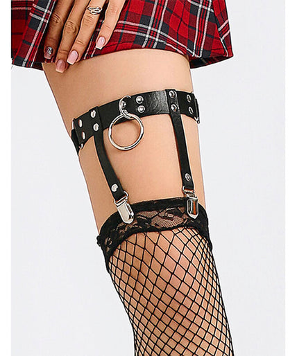 SUBBLIME - 953744 ADJUSTABLE LEATHER PUNK GARTER BLACK ONE SIZE SUBBLIME - 953744 ADJUSTABLE LEATHER PUNK GARTER BLACK ONE SIZE