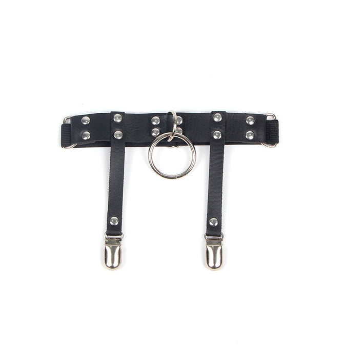 Subblime – 953744 Adjustable Leather Punk Garter Black One Size