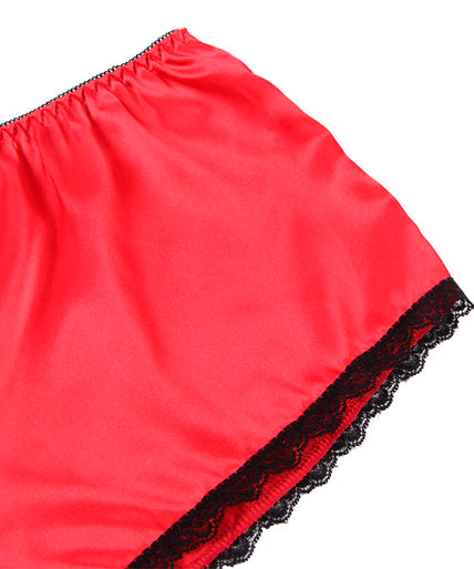 SUBBLIME - 953904 SILK AND LACE NIGHTGOWN + PANTIES RED L/XL SUBBLIME - 953904 SILK AND LACE NIGHTGOWN + PANTIES RED L/XL