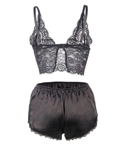 SUBBLIME - 953911 SILK AND LACE NIGHTGOWN + PANTIES BLACK S/M SUBBLIME - 953911 SILK AND LACE NIGHTGOWN + PANTIES BLACK S/M