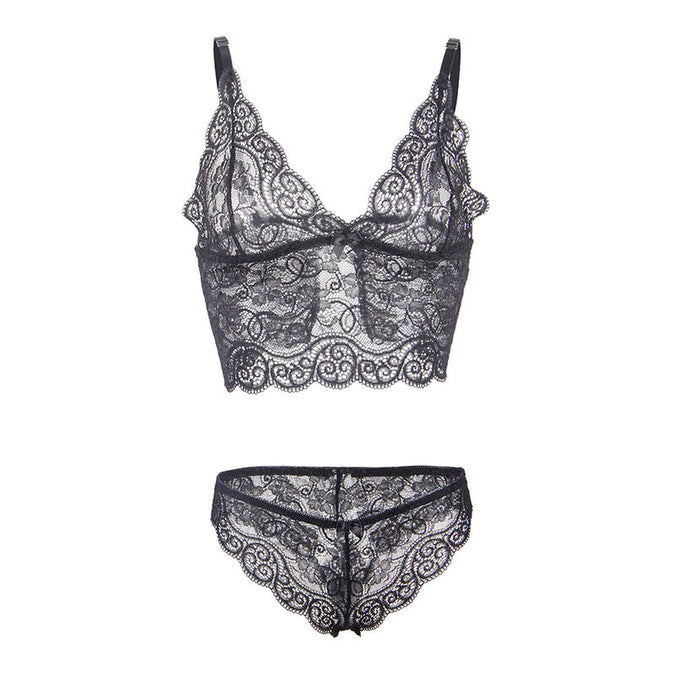 SUBBLIME - 953911 ZIJDE EN KANTEN NACHTJAPON + SLIP ZWART S/M