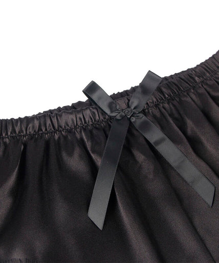 SUBBLIME - 953942 CASUAL SILK NIGHTGOWN + LACE PANTS BLACK L/XL SUBBLIME - 953942 CASUAL SILK NIGHTGOWN + LACE PANTS BLACK L/XL