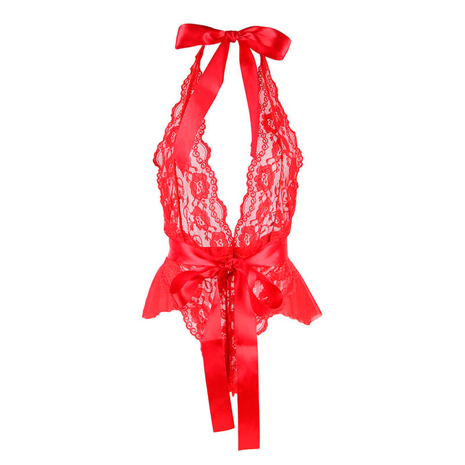 Subblime – 953973 Sexy body met ruches + riem Rood S/m