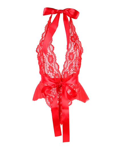 SUBBLIME - 953980 SEXY BODY WITH RUFFLES + BELT RED L/XL SUBBLIME - 953980 SEXY BODY WITH RUFFLES + BELT RED L/XL
