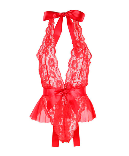 SUBBLIME - 953980 SEXY BODY WITH RUFFLES + BELT RED L/XL SUBBLIME - 953980 SEXY BODY WITH RUFFLES + BELT RED L/XL