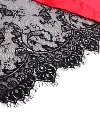 SUBBLIME - 954024 LACE SHEER BACK CAMISOLE + THONG RED/BLACK L/XL SUBBLIME - 954024 LACE SHEER BACK CAMISOLE + THONG RED/BLACK L/XL