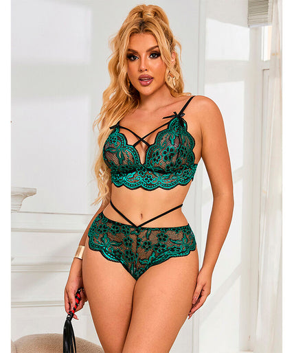 SUBBLIME - 954086 BRA + PANTIES LACE GREEN S/M SUBBLIME - 954086 BRA + PANTIES LACE GREEN S/M