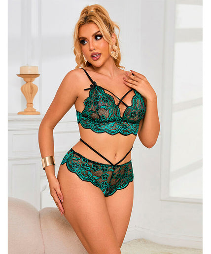 SUBBLIME - 954086 BRA + PANTIES LACE GREEN S/M SUBBLIME - 954086 BRA + PANTIES LACE GREEN S/M