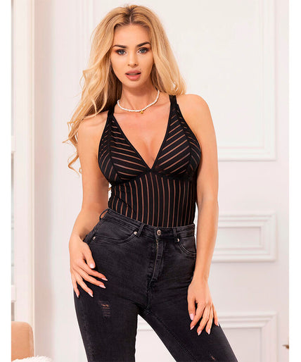 Subblime – 954154 Body met jarretelgordel Zwart L/xl Subblime – 954154 Body met jarretelgordel Zwart L/xl
