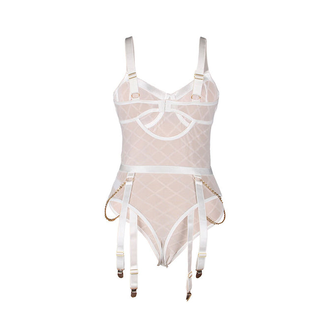 Subblime – 954291 Body With Chains + Garter Belt White L/xl