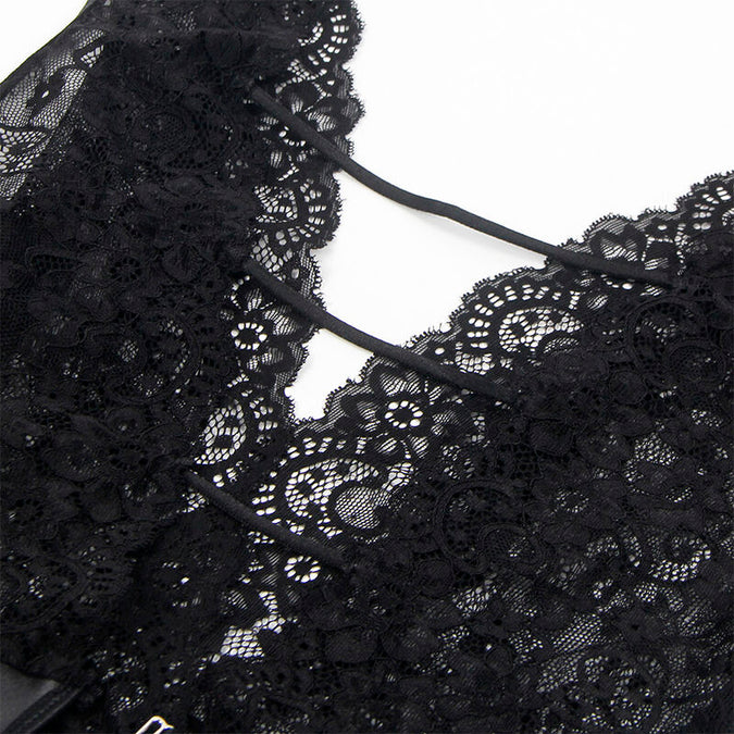 SUBBLIME - 954390 SEXY BODY MET JARRETELGORDEL ZWART L/XL