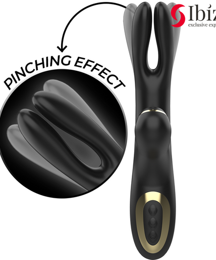 IBIZA - DOUBLE VIBRATOR CLAMPING BLACK IBIZA - DOUBLE VIBRATOR CLAMPING BLACK