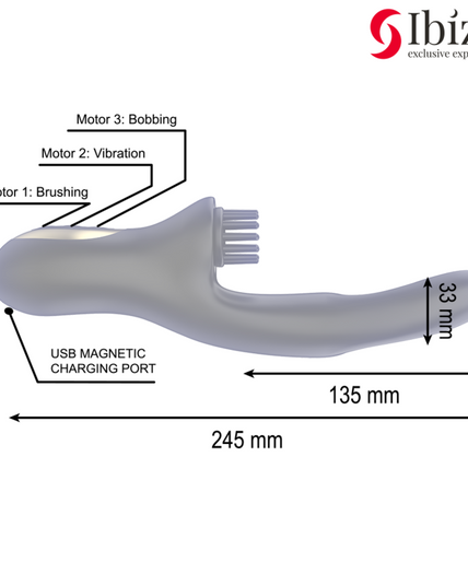 IBIZA - HI-TECH RABITT BRUSHING MULTI-CELL CLITORIAL AND DOUBLE WAVE VIBRATOR IBIZA - HI-TECH RABITT BRUSHING MULTI-CELL CLITORIAL AND DOUBLE WAVE VIBRATOR