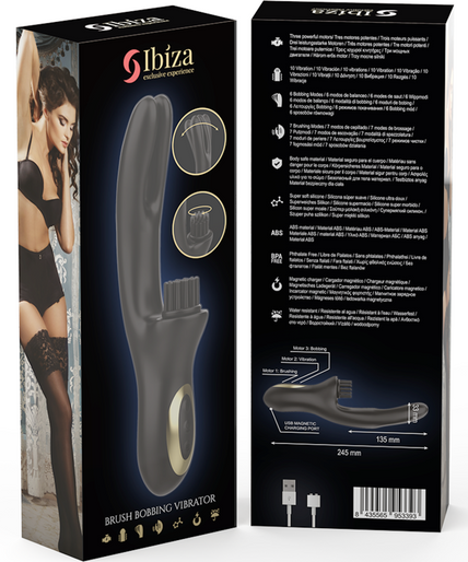 IBIZA - HI-TECH RABITT BRUSHING MULTI-CELL CLITORIAL AND DOUBLE WAVE VIBRATOR IBIZA - HI-TECH RABITT BRUSHING MULTI-CELL CLITORIAL AND DOUBLE WAVE VIBRATOR