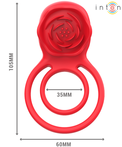 INTENSE - GAIL STIMULATOR ROSE 10 VIBRATIONS RED REMOTE CONTROL INTENSE - GAIL STIMULATOR ROSE 10 VIBRATIONS RED REMOTE CONTROL