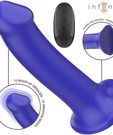 INTENSE - VICTORIA VIBRATOR WITH SUCTION CUP 10 VIBRATIONS DARK BLUE REMOTE CONTROL INTENSE - VICTORIA VIBRATOR WITH SUCTION CUP 10 VIBRATIONS DARK BLUE REMOTE CONTROL