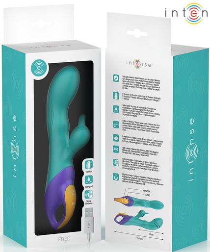 INTENSE - FRED RABBIT VIBRATOR BLUE INTENSE - FRED RABBIT VIBRATOR BLUE
