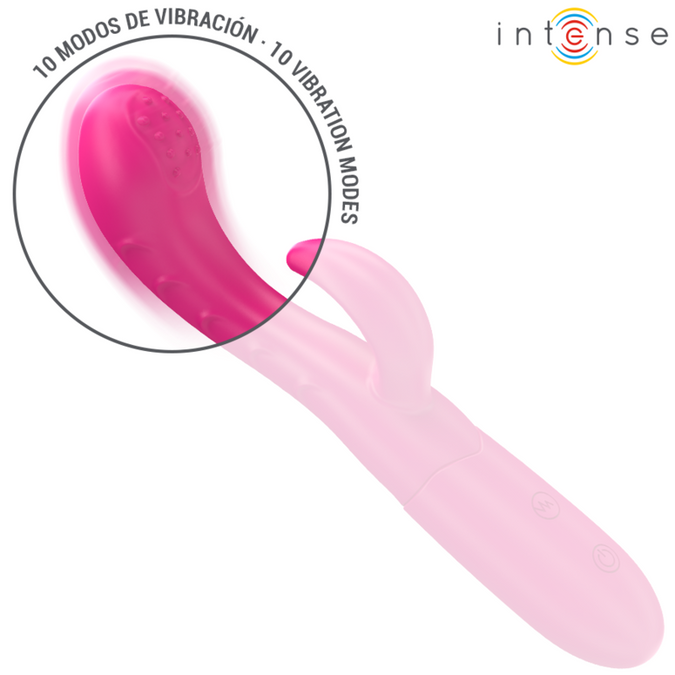 INTENSE - AMARA VIBRATOR MET STIMULERENDE TONGE 10 TRILLINGEN ROZE