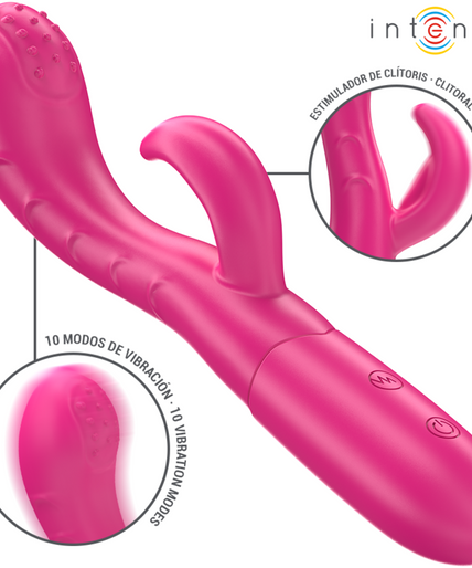 INTENSE - AMARA VIBRATOR WITH STIMULATING TONGUE 10 VIBRATIONS PINK INTENSE - AMARA VIBRATOR WITH STIMULATING TONGUE 10 VIBRATIONS PINK