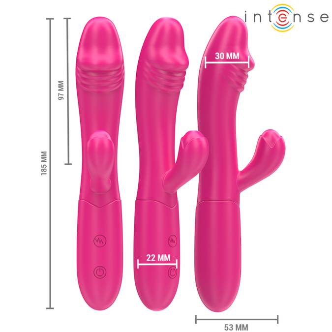 Intense – Ivy Flexibler Vibrator 10 Vibrationen mit stimulierender Zunge Pink