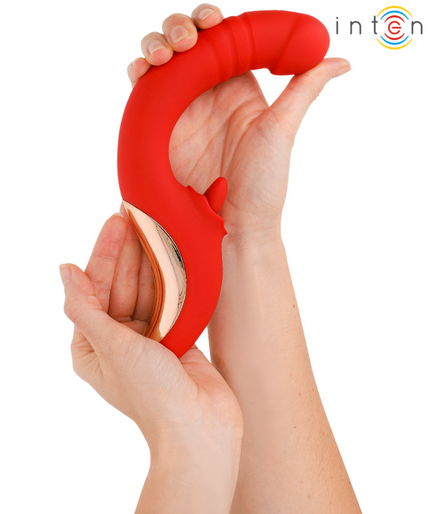 INTENSE - PAULINA VIBRATOR AND STIMULATOR IN U SHAPE RED INTENSE - PAULINA VIBRATOR AND STIMULATOR IN U SHAPE RED