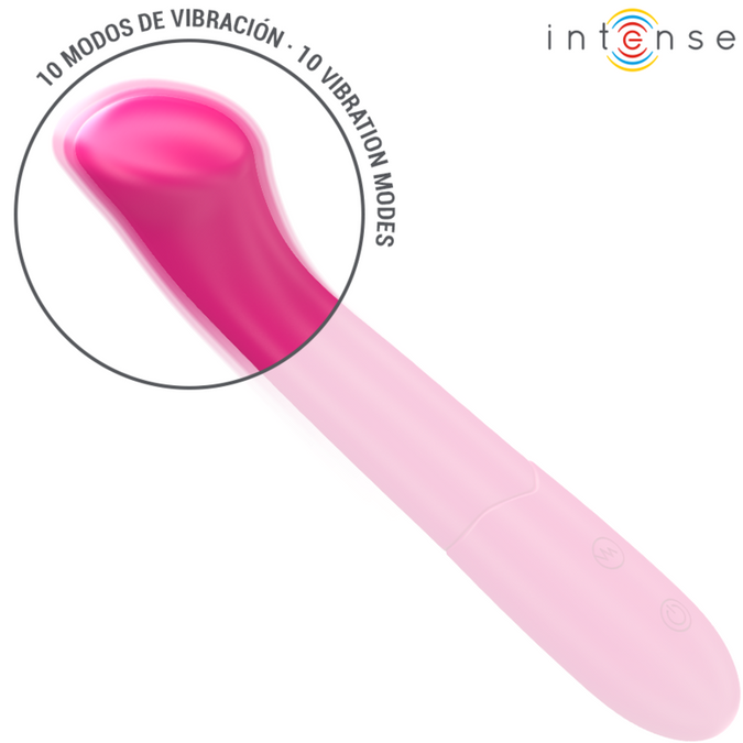 Intense – Paty Flexible Vibrator 19 cm 10 Vibrations Pink