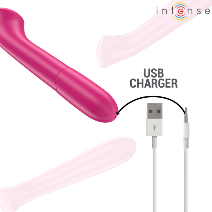 Intense – Paty Flexible Vibrator 19 cm 10 Vibrations Pink