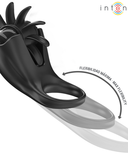 INTENSE - MABEL VIBRATING RING 10 VIBRATIONS WITH CLITORIS STIMULATOR BLACK INTENSE - MABEL VIBRATING RING 10 VIBRATIONS WITH CLITORIS STIMULATOR BLACK